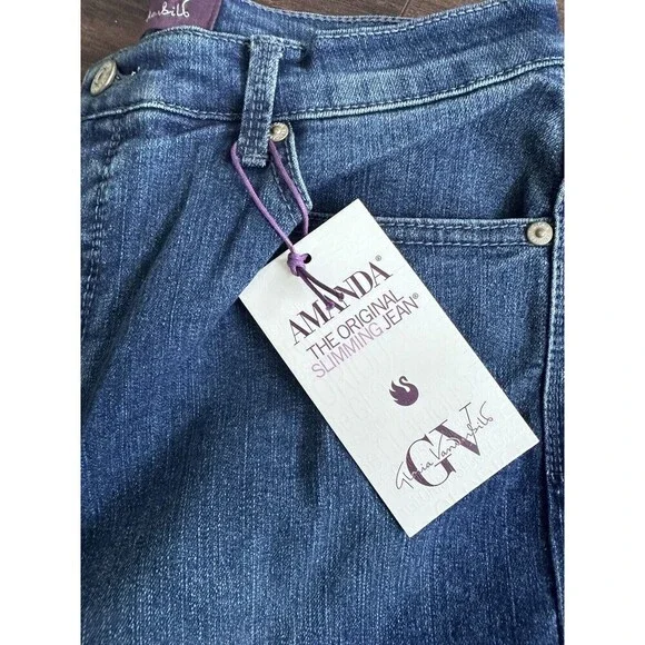 Gloria Vanderbilt Women's Amanda Slimming Jeans Tapered Leg Supreme Stretch 8 - Picture 4 of 8